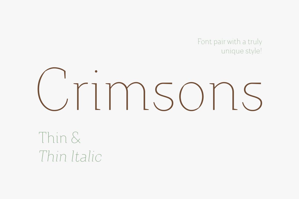 Crimsons — Thin & Thin Italic example image 1