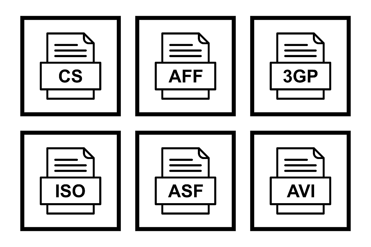 Set Of File Formats Icons example image 1