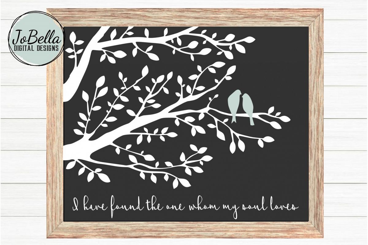 I Have Found The One Whom.. SVG and Printable with Lovebirds example image 1
