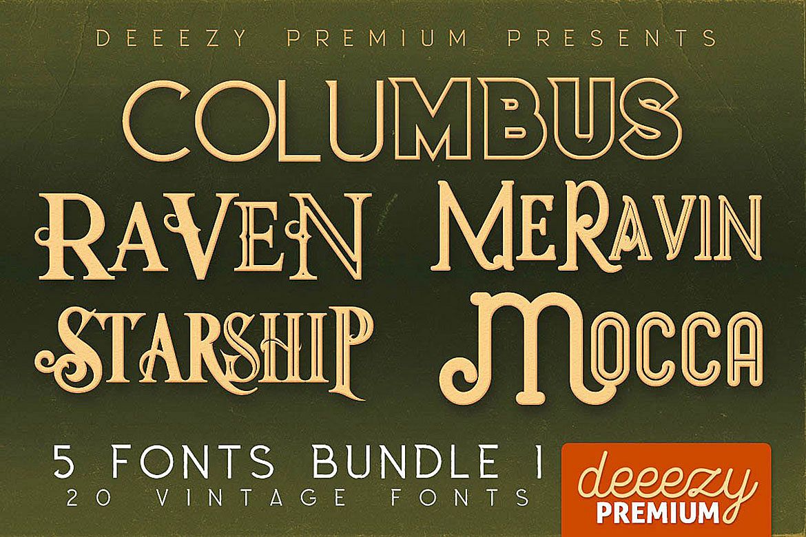 5 Fonts Bundle 1 example image 1