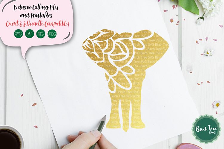 Elephant SVG, Elephant Mandala SVG, Elephant Cut File example image 1
