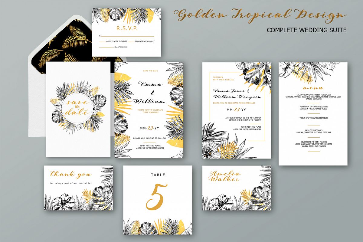 Golden Tropical Wedding example image 1
