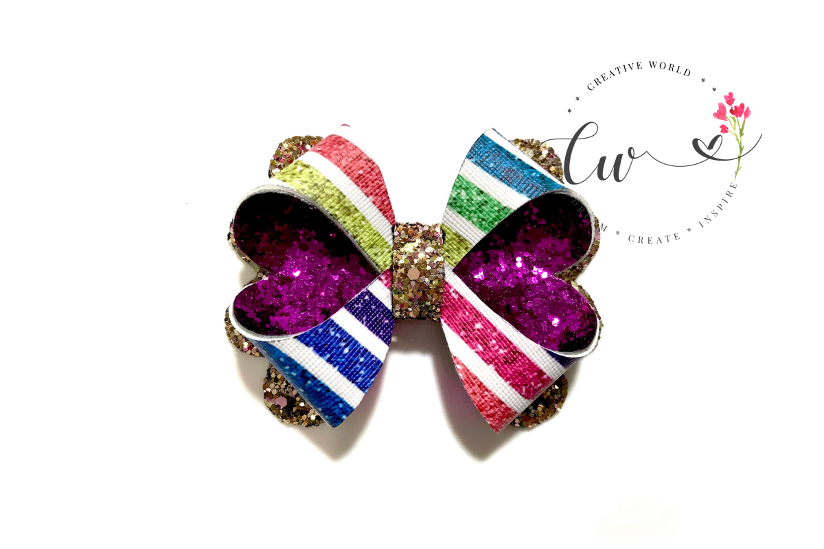 New Lovely Bow Digital Template | Hair Bow Template example image 1