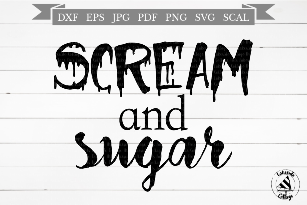Scream and Sugar Coffee and Tea Halloween SVG Design example image 1
