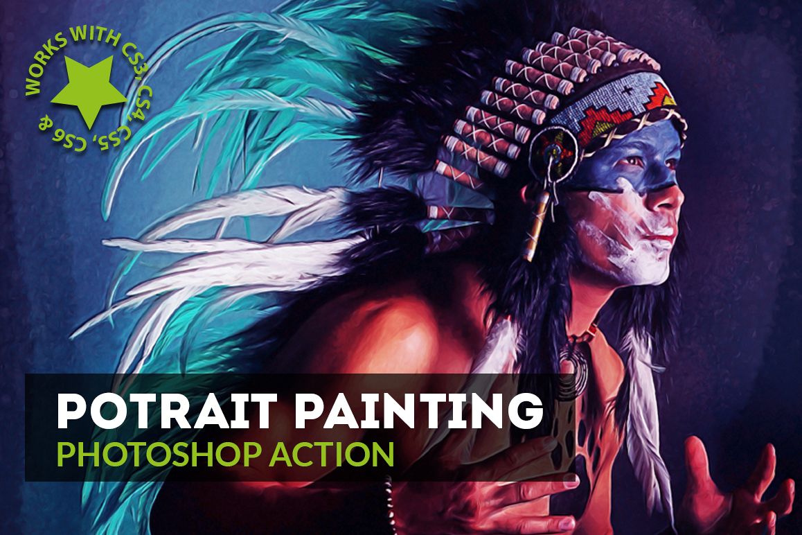 Portrait Painting Photoshop Action example image 1