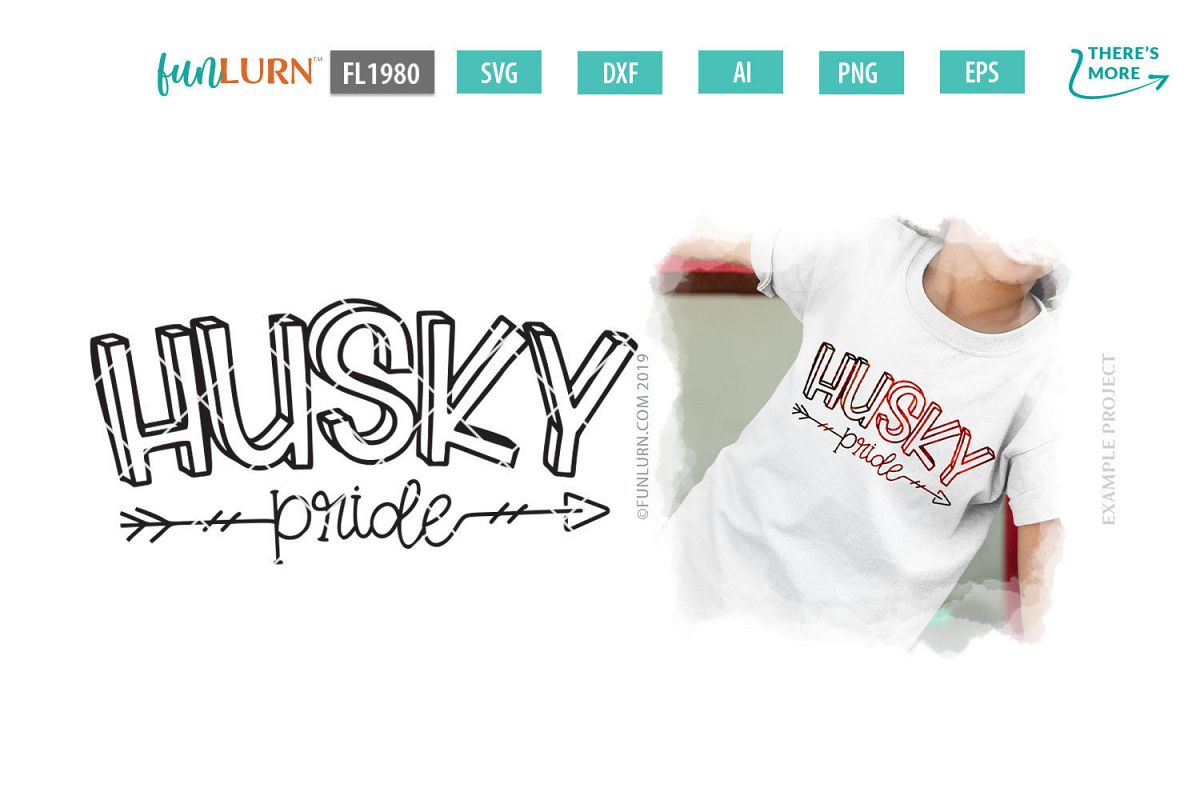 Husky Pride Team SVG Cut File example image 1
