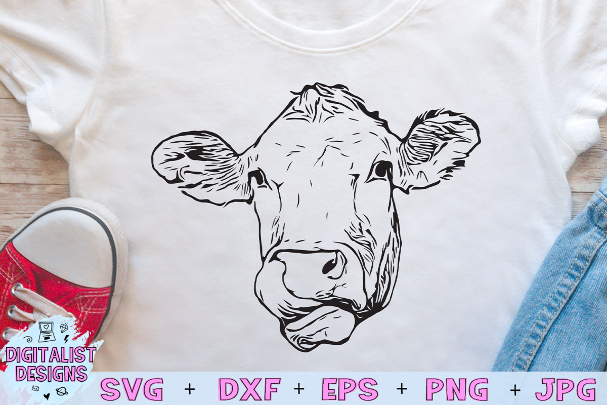 Cow Face SVG, Heifer SVG, Farm SVG (242680) | Cut Files | Design Bundles