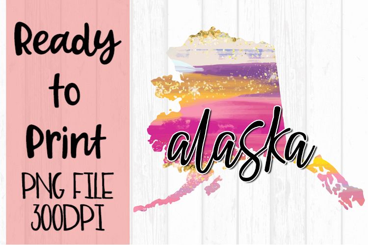 Alaska Painted States Ready to Print example image 1