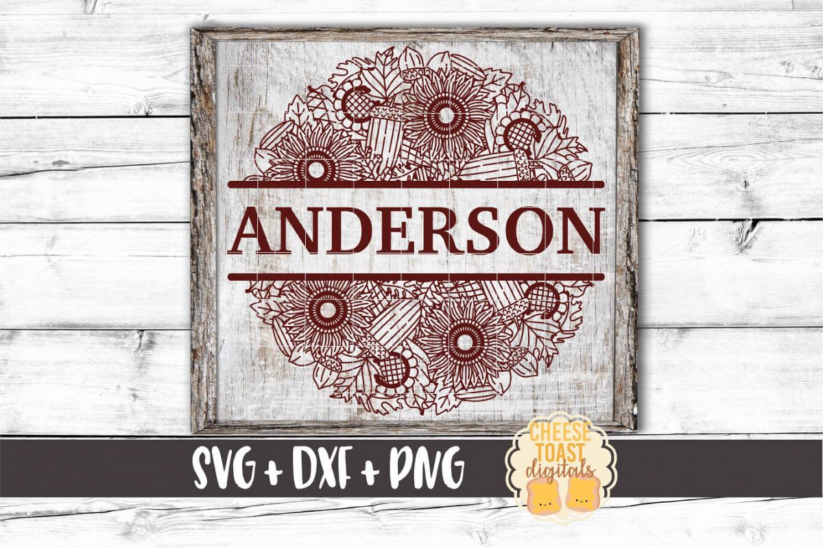 Pumpkin Sunflower Mandala - Fall Split Mandala SVG PNG DXF example image 1