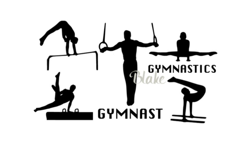 Download Male Gymnast svg CUT file for cricut or Silhouette cameo Wall Decal Vinyl svg male gymnastics ...