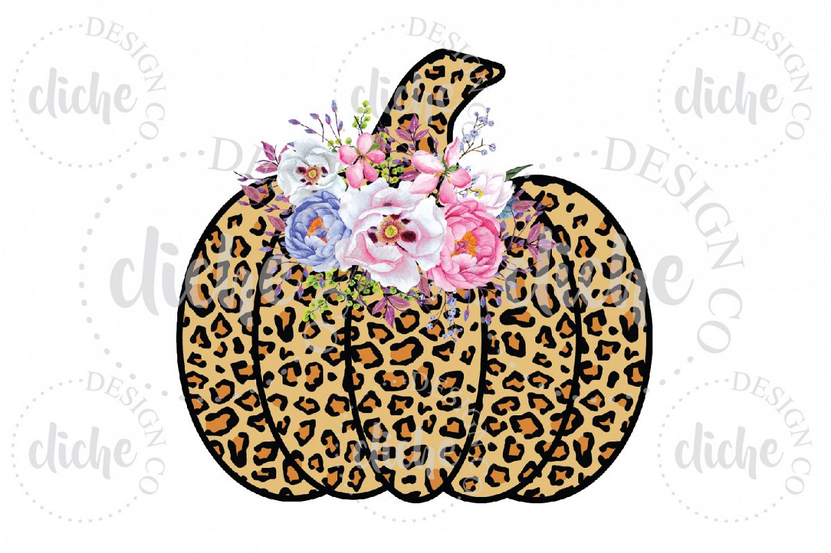 Leopard Pumpkin Sublimation Design example image 1