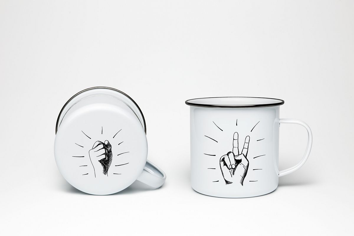 Hand drawn human hands signs example image 1