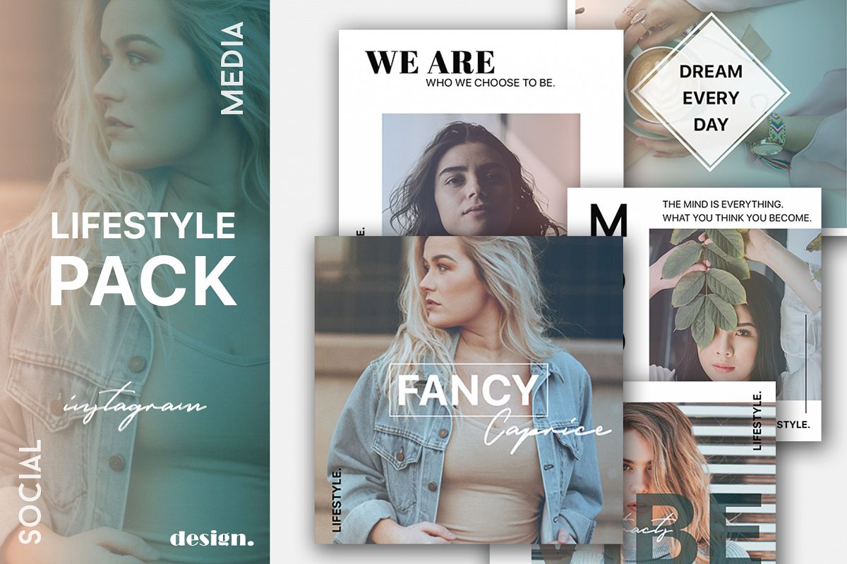 Lifestyle Instagram Template Set example image 1
