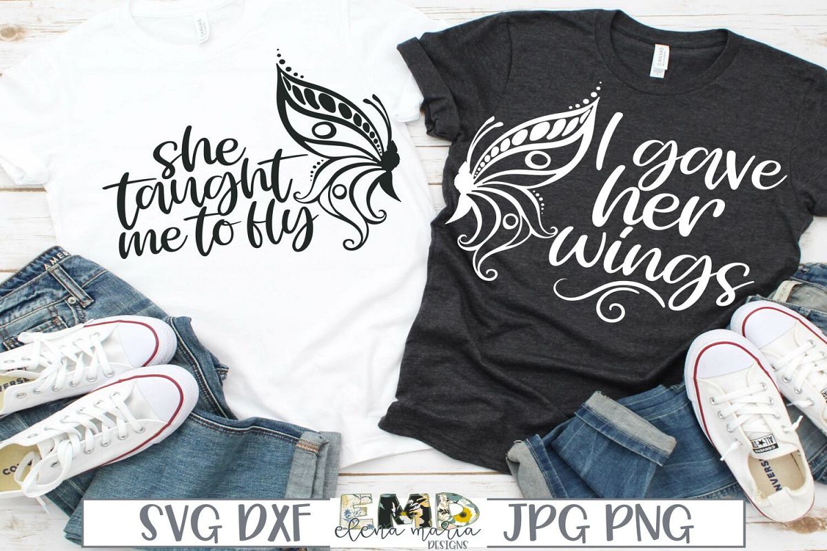 Mother Daughter SVG File | Matching Shirts Svg Butterfly Svg