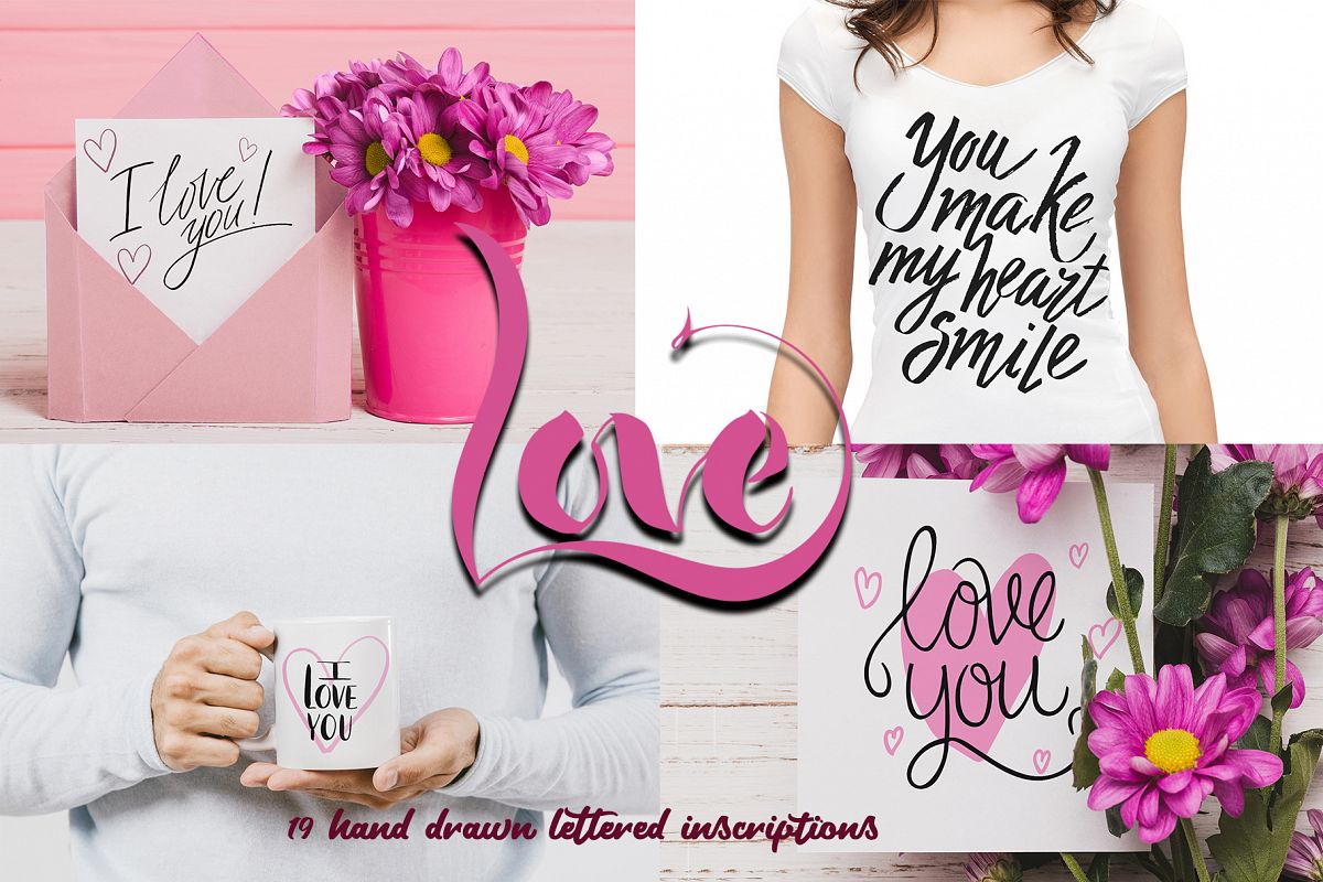 Valentine's Day handdrawn lettering example image 1