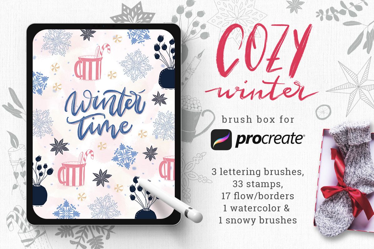 Winter Brush Box for Procreate example image 1
