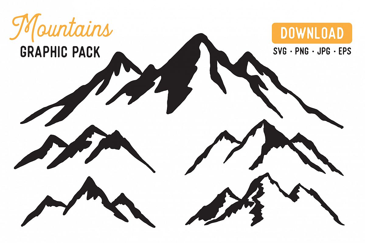 Mountain Vector SVG Bundle - Mountain Graphic Bundle