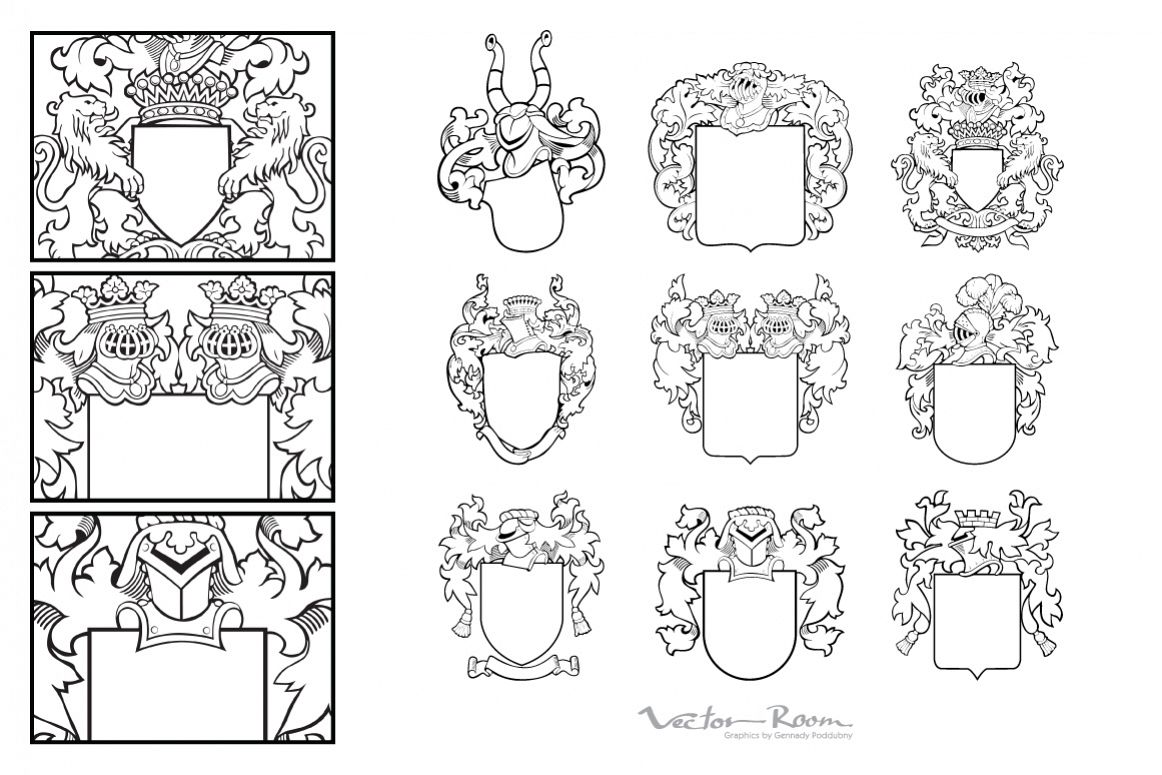 Set of Aristocratic Emblems Vol. IV example image 1