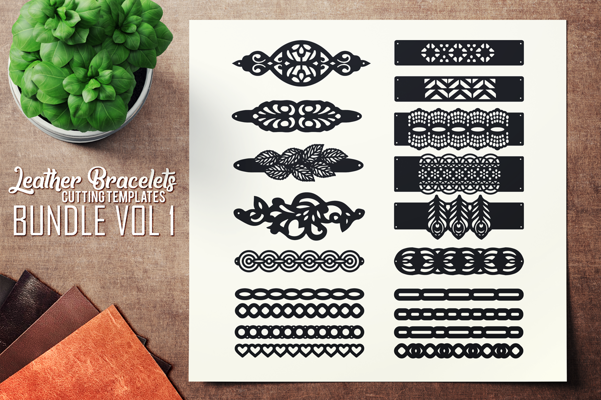 Leather Bracelets SVG VOL I BUNDLE Cutting Templates