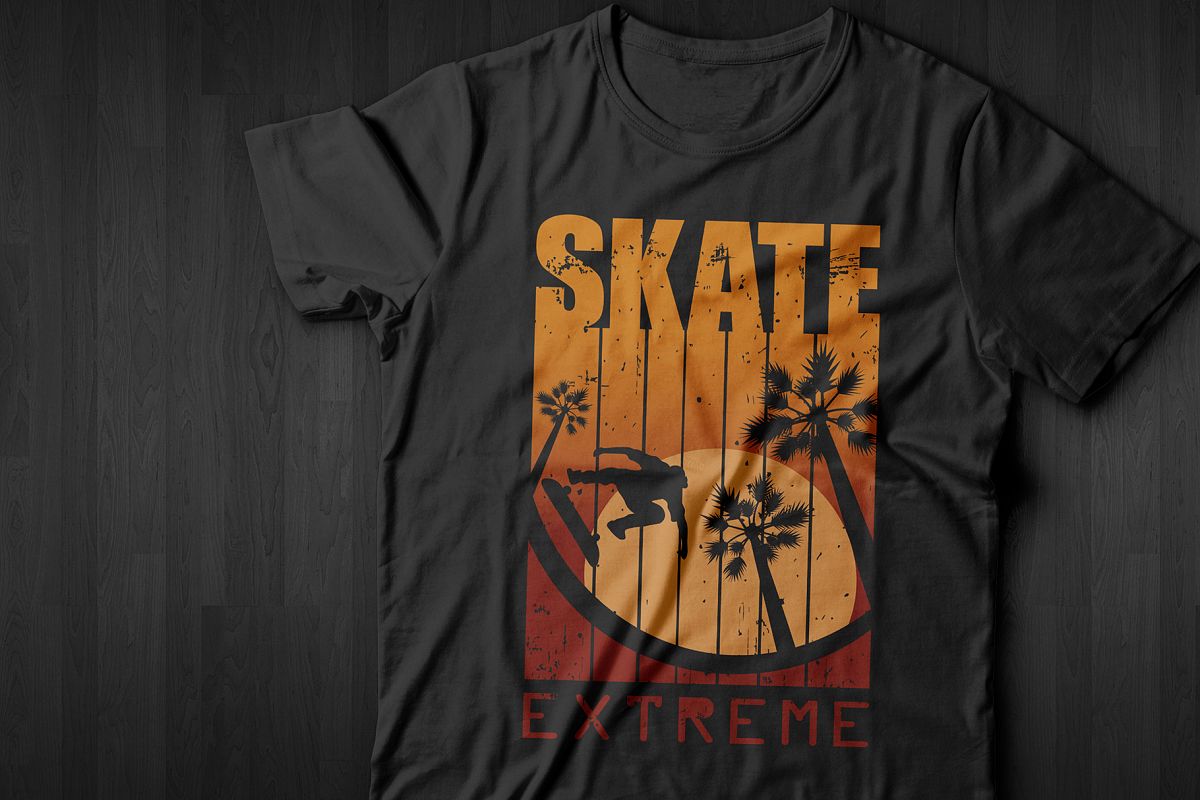 Print for T-shirt. SKATE example image 1