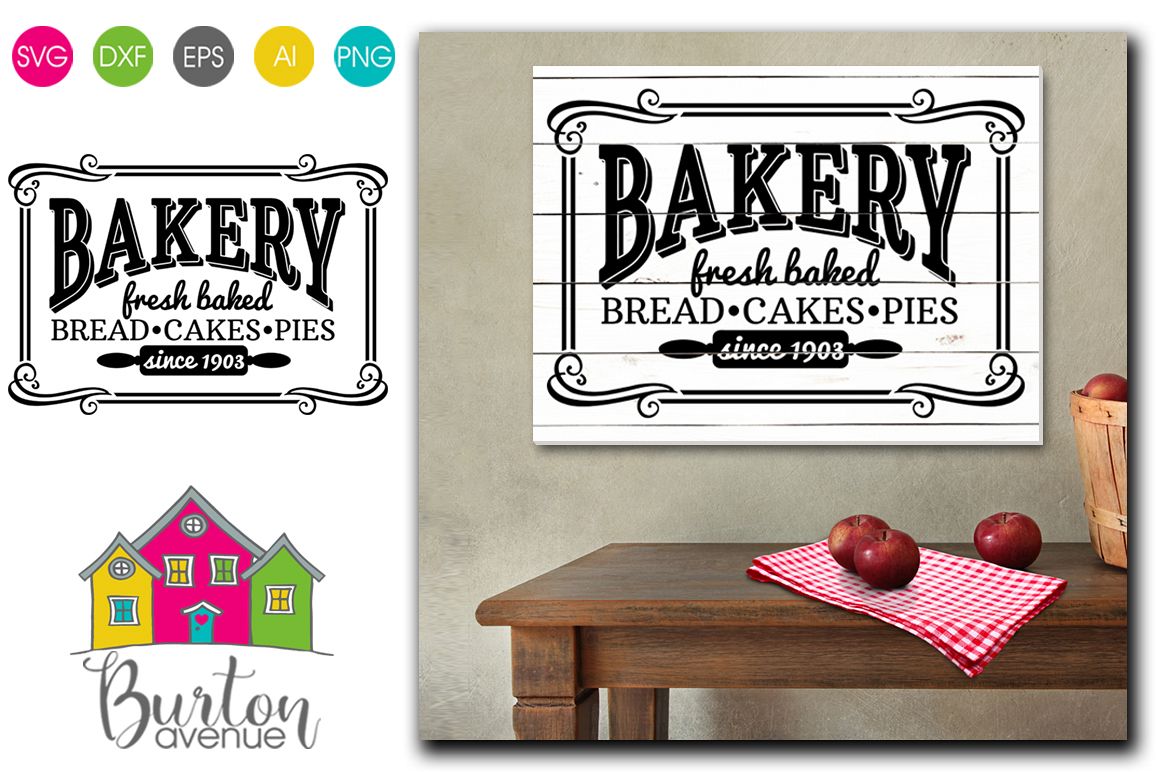 Download Vintage Bakery Sign Cut File (33306) | SVGs | Design Bundles