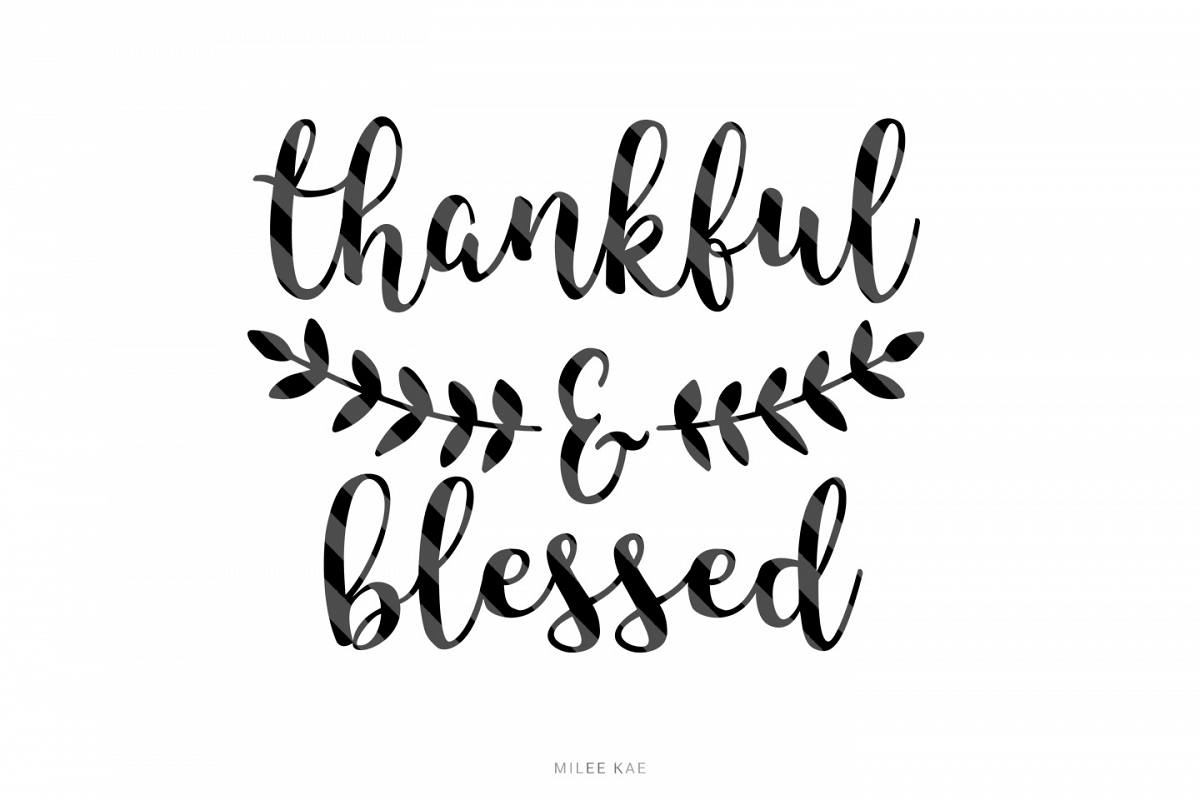 Download Thankful and blessed, Cutting file, SVG, PNG, EPS