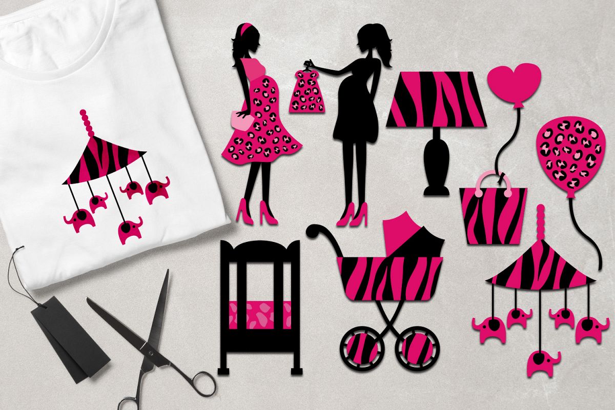 Mom to be safari animal prints pink black - Baby Shower example image 1