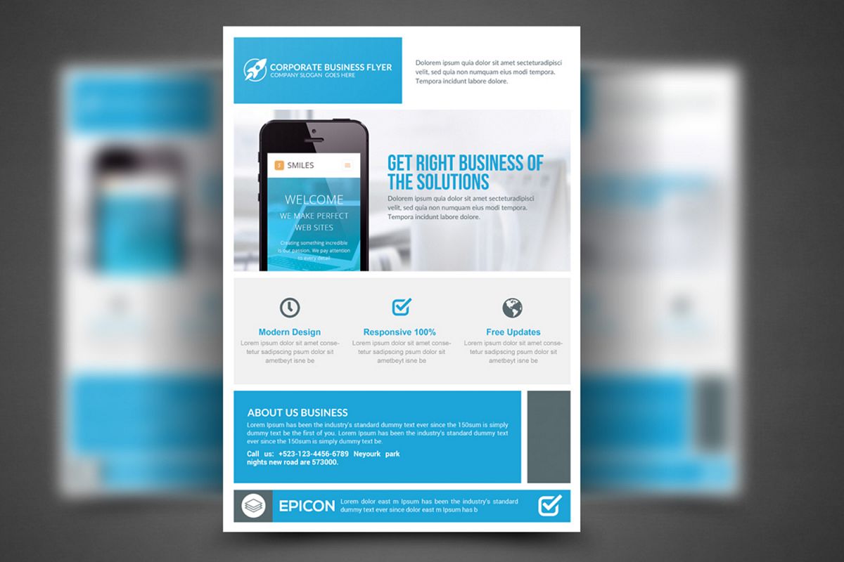 Modern Corporate Flyer Template example image 1