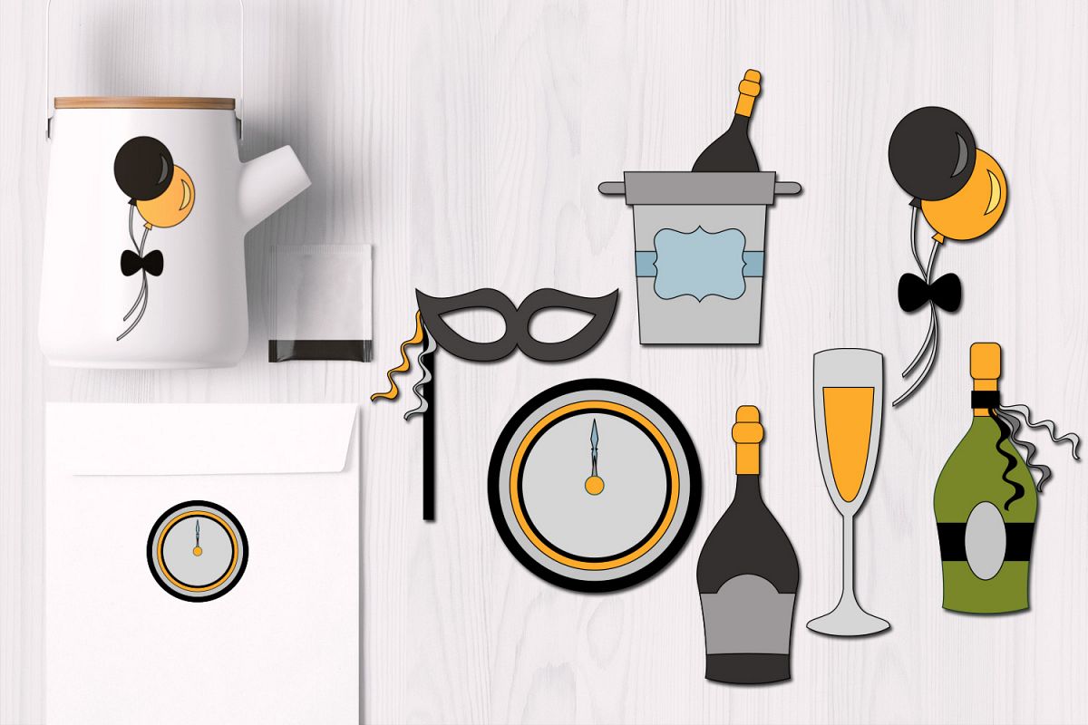 New Year Party Illustrations example image 1