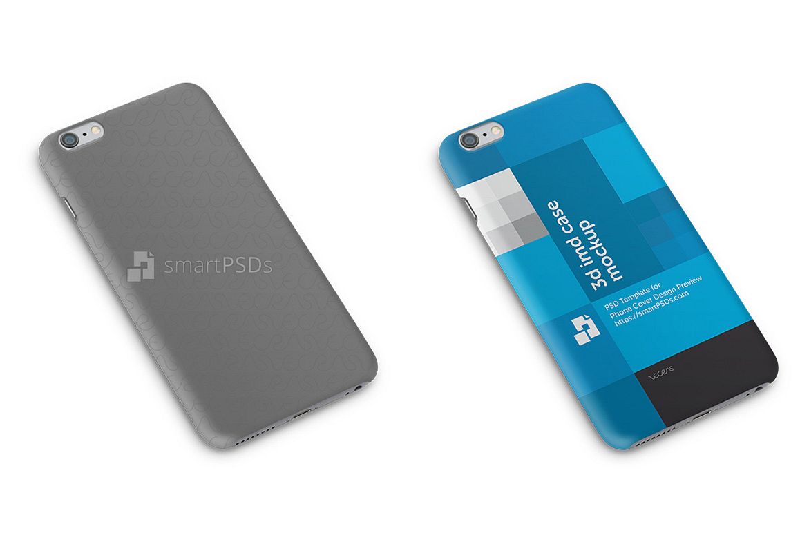 Apple iPhone 6 Plus 3d IMD Mobile Case Design mockup- Down 2014 example image 1