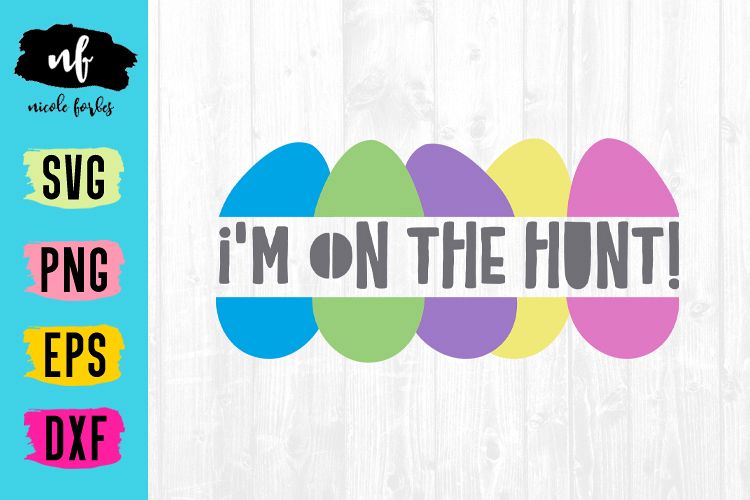 On The Hunt Easter SVG Cut File example image 1