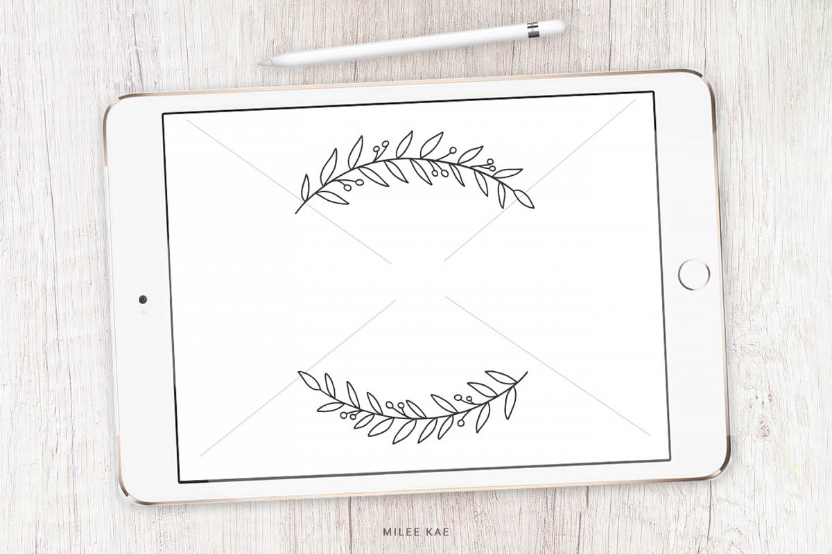 Wildflower Floral Wreath SVG, cutting file and decal example image 1