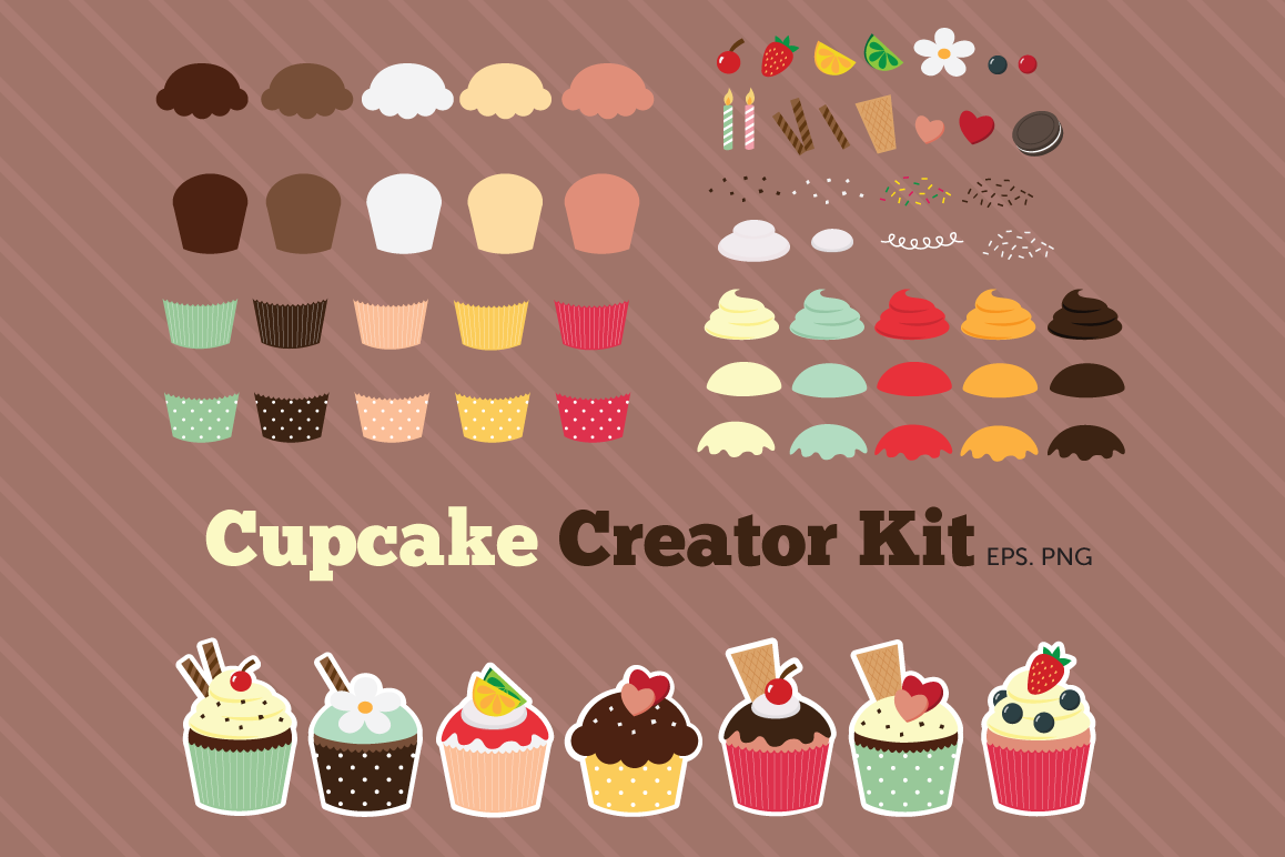 Cupcake creator kit clipart example image 1