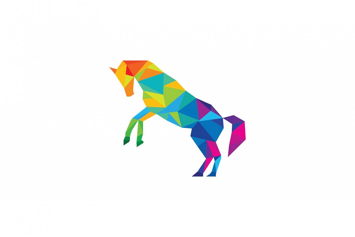 Horse Polygonal Logo example image 1
