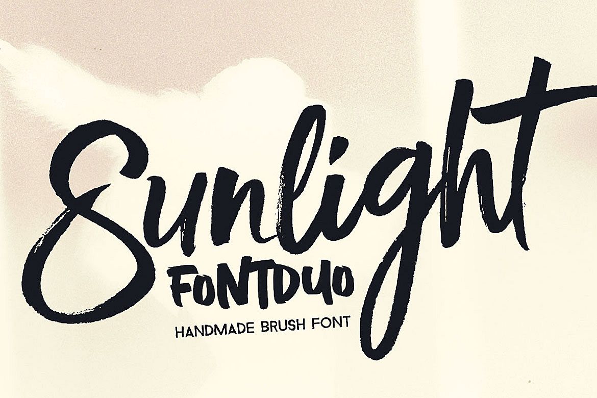 Sunlight - Brush Font Duo example image 1