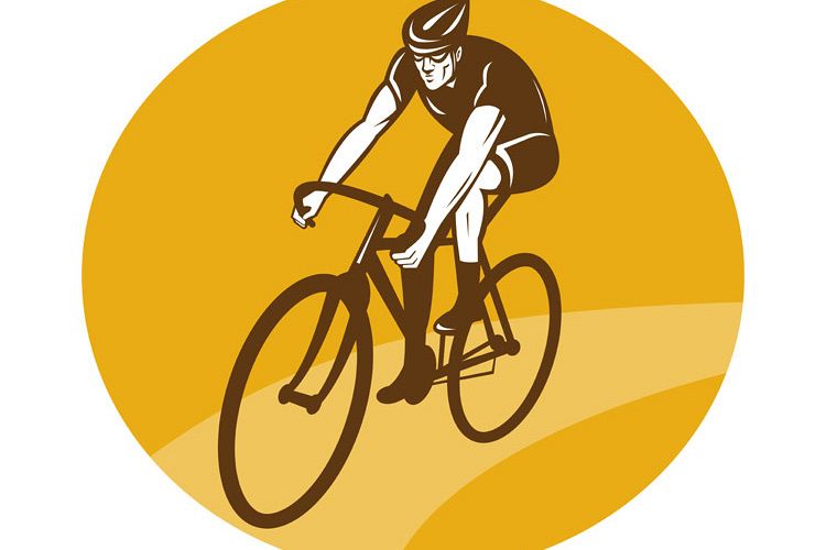 Cyclist riding racing bike example image 1