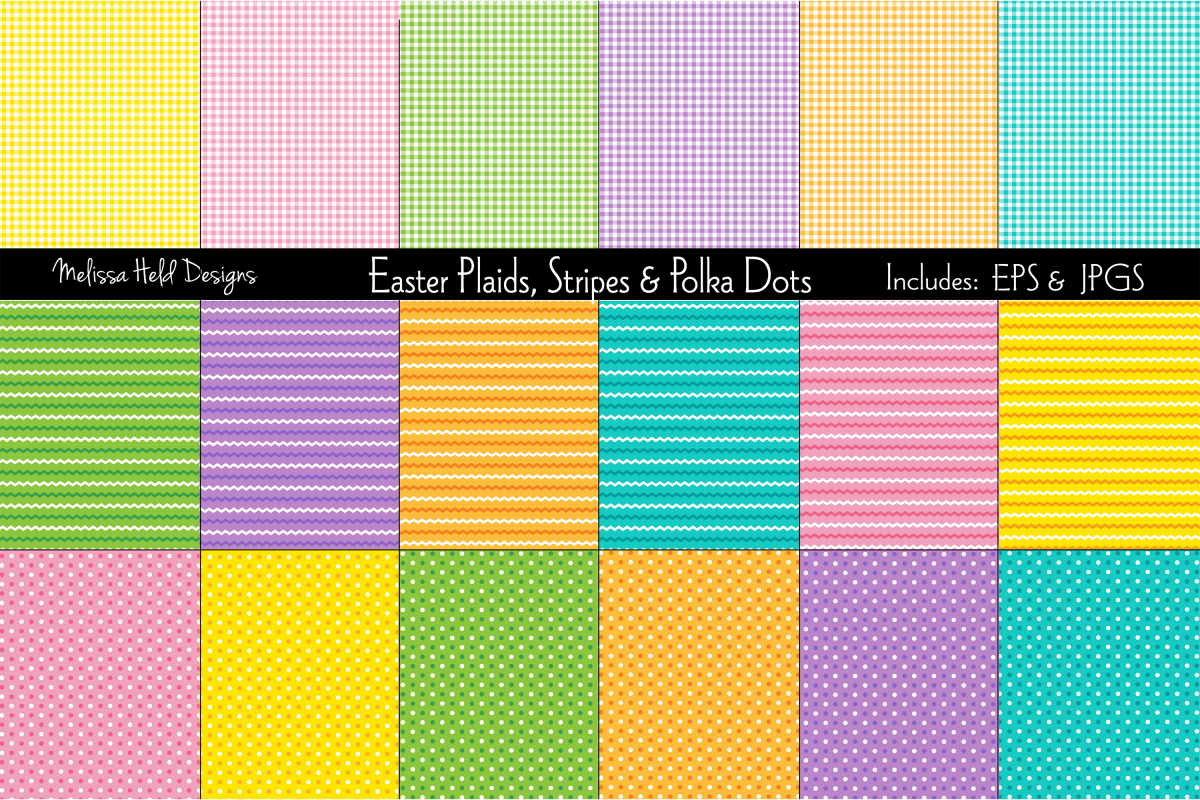 Easter Plaids, Stripes & Polka Dots example image 1