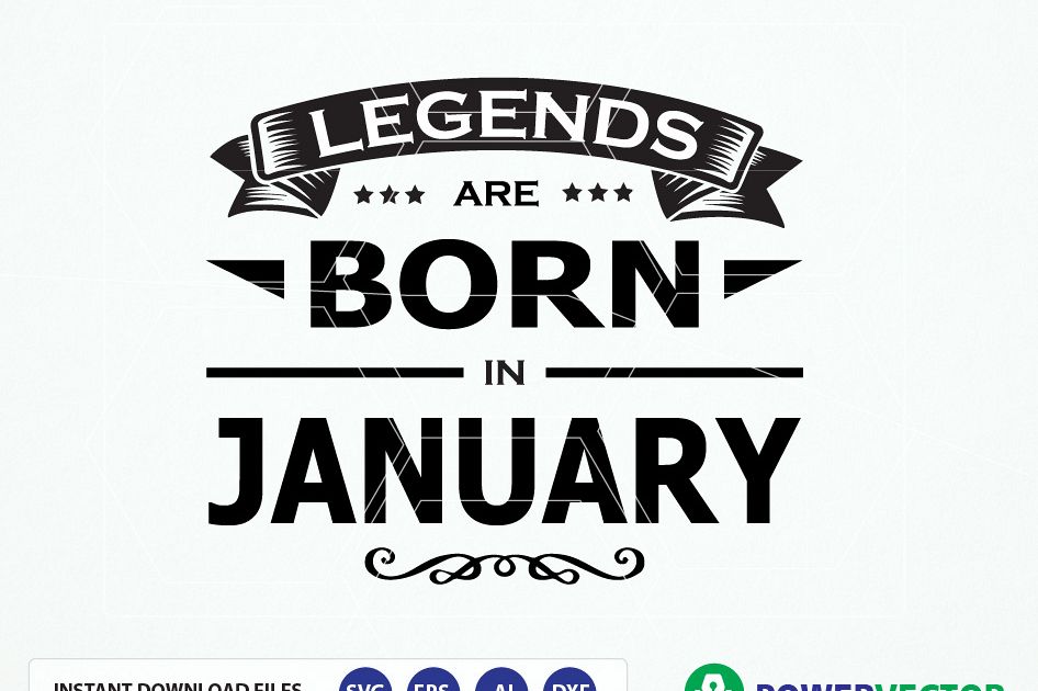 Legends are born in months T-shirt design Svg Cut Files