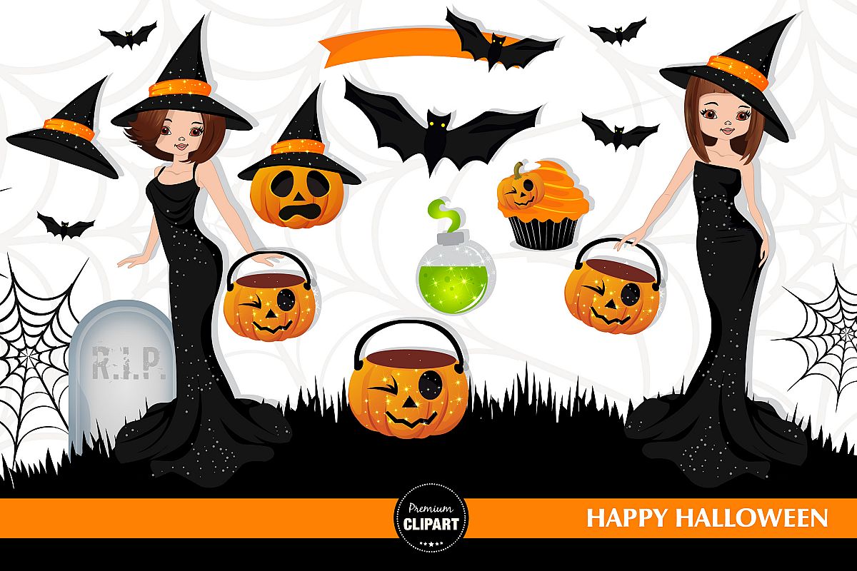 Halloween witch, Halloween illustrations, Halloween pumpkin example image 1