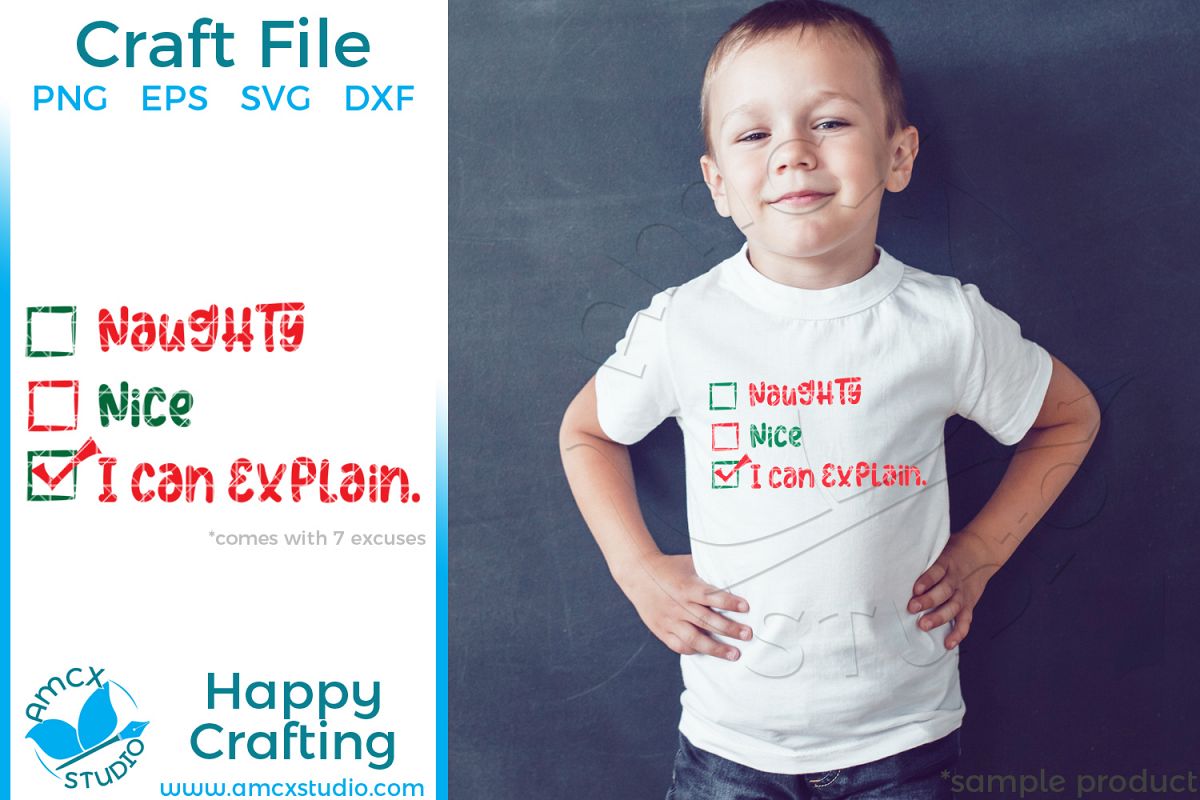 Naughty, Nice, What can I say? SVG Christmas Files example image 1