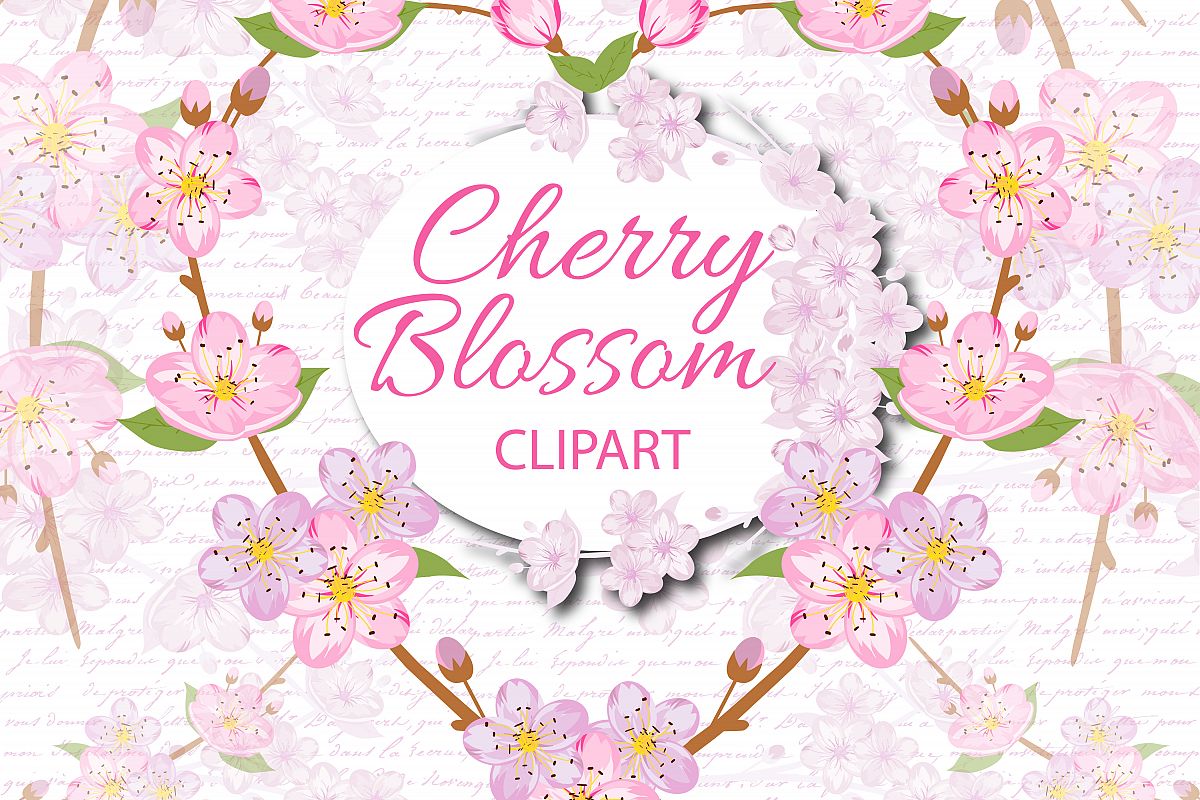 Cherry Blossom Clipart example image 1