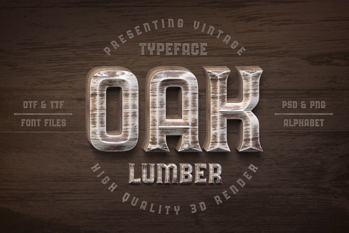 Oak Lumber Font example image 1