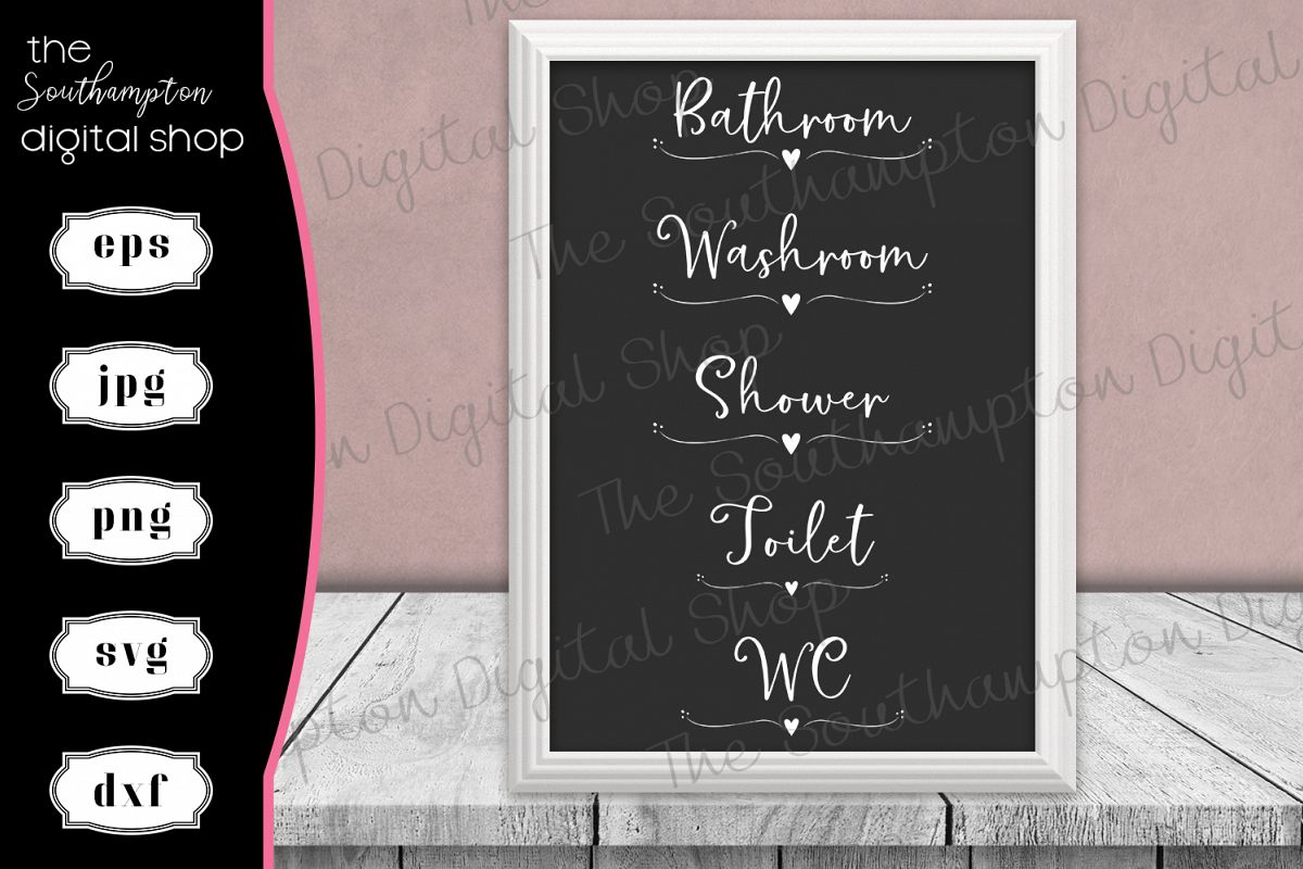 Bathroom Signs example image 1