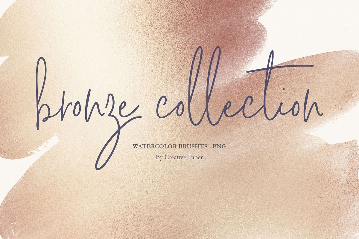 Bronze Watercolor Brushes PNG Backgrounds example image 1