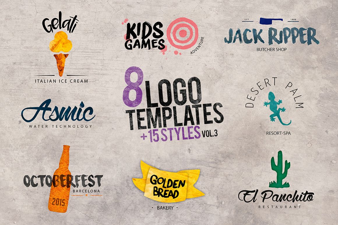 8 Logo Templates + Extras vol.3 example image 1