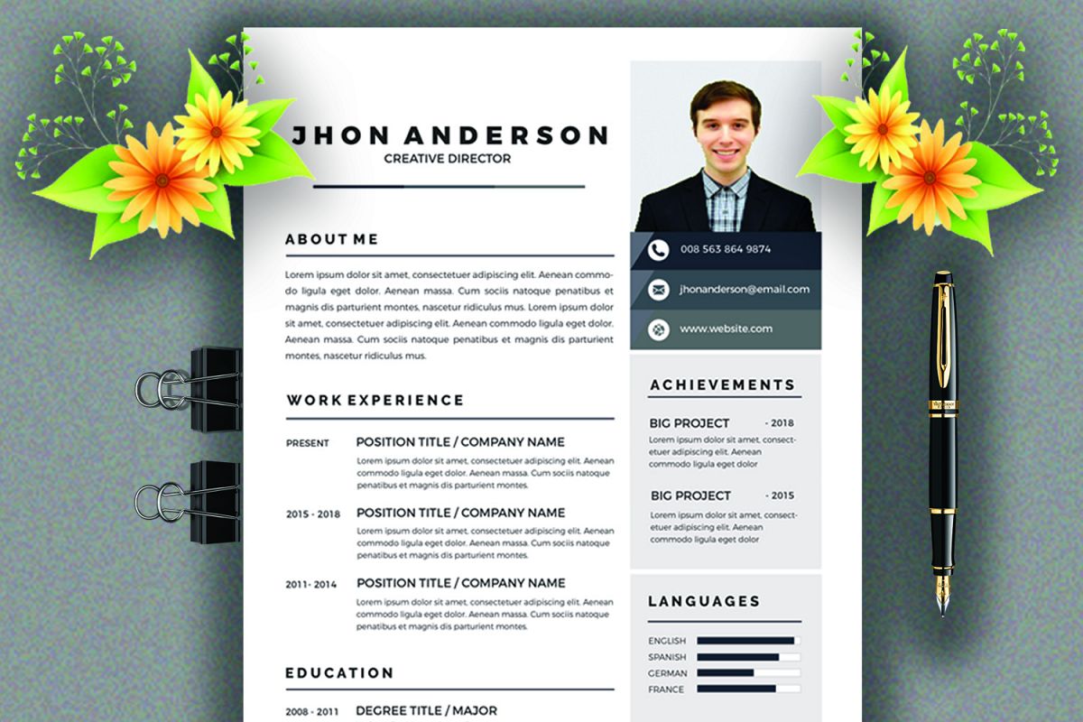 Resume /CV Template example image 1