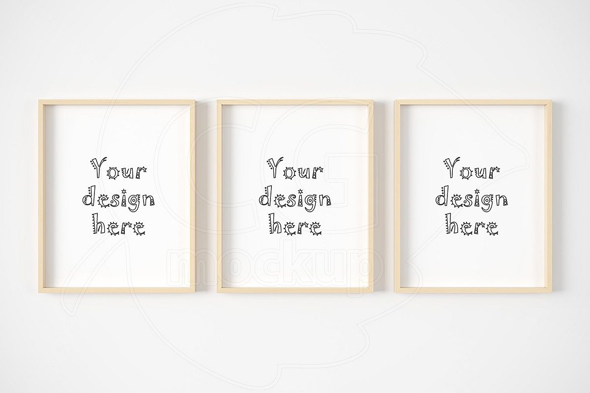 Wood Picture Frame Mockup mockup