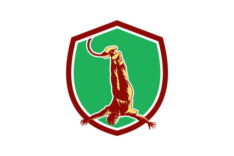 Bungy Jumping Retro Shield example image 1