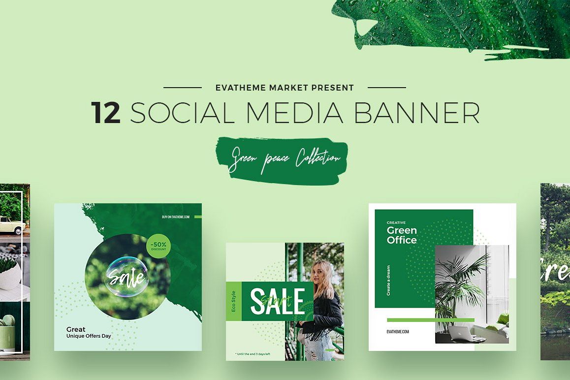 Green Peace Social Media Designs example image 1