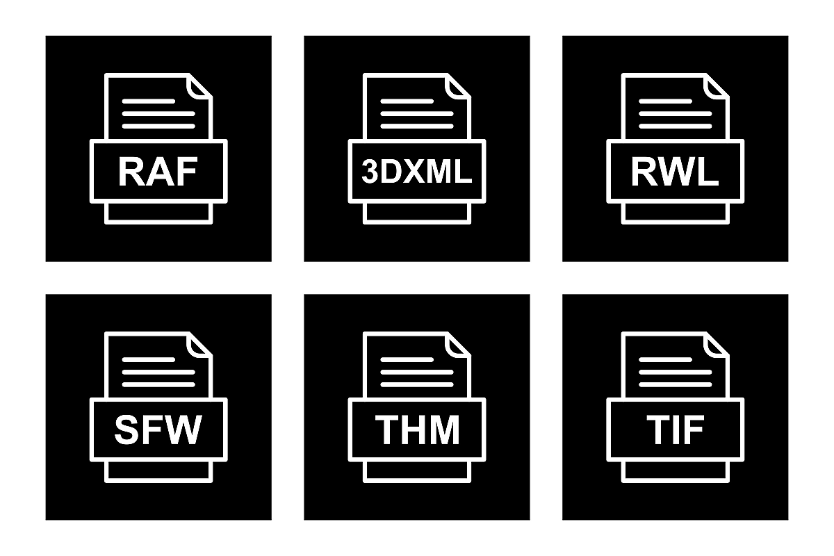 Set Of File Formats Icons example image 1